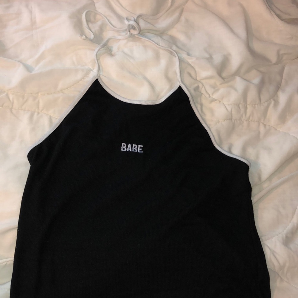 black halter top